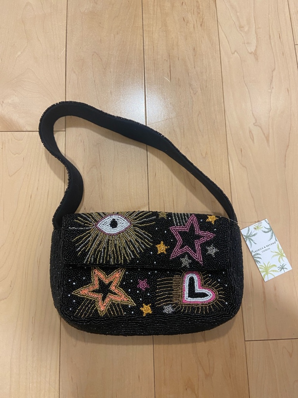 Viral Beaded Handbag Stars Heart Sparkle Eye